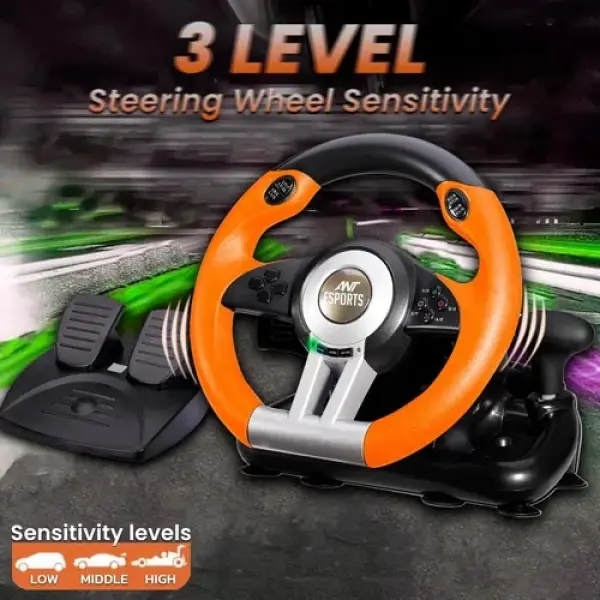 Ant Esports GW V3 PC Steering Wheel With Shifter and Pedal (GW-V3-PC)