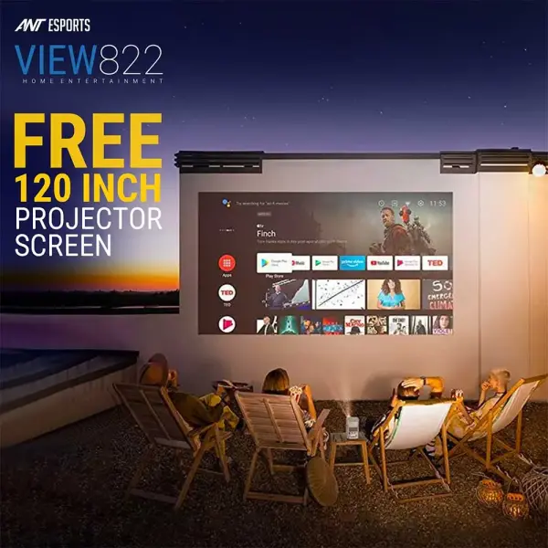 Ant Esports View 822 1080p Smart Cinema Projector (APJR0001)