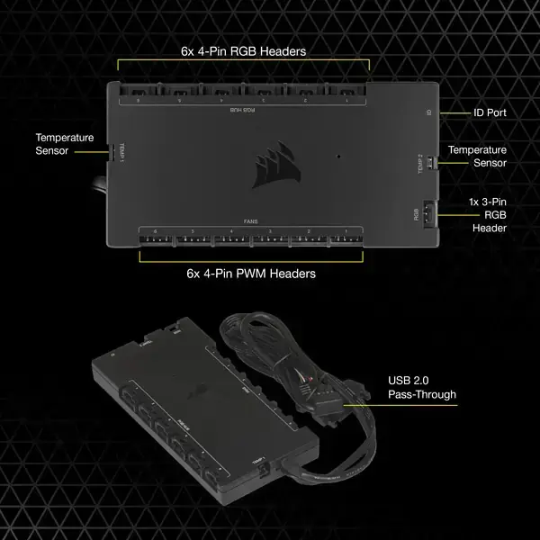 Corsair iCUE Commander Core XT RGB Lighting and Fan Controller (CL-9011112-WW)