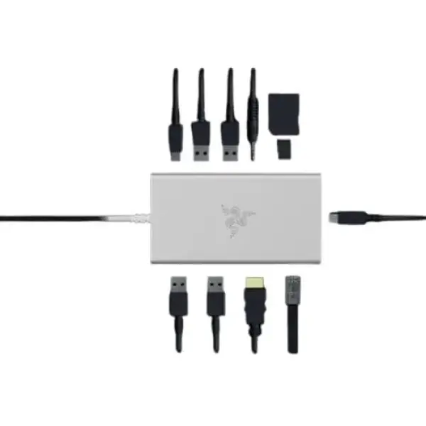 Razer USB-C Dock 11-Port Mercury Charging Device (RC21-02250200-R3M1)