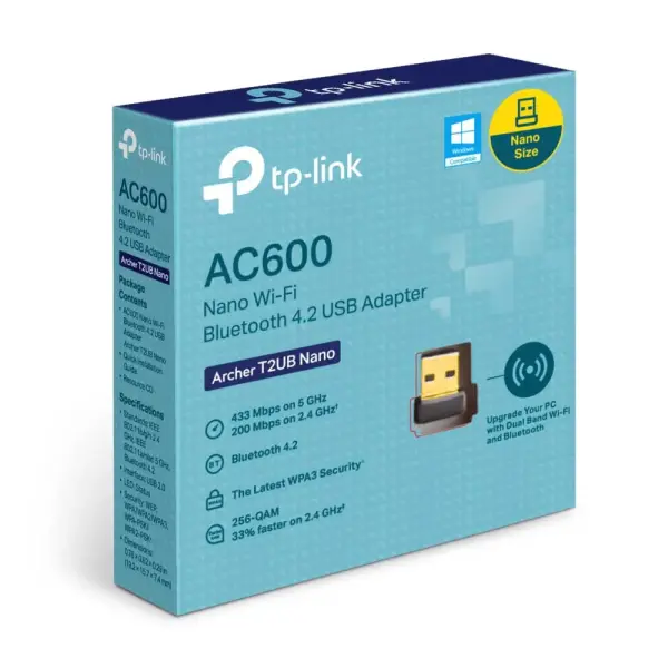 TP Link Archer T2UB Nano Wi-Fi Bluetooth 4.2 USB Adapter