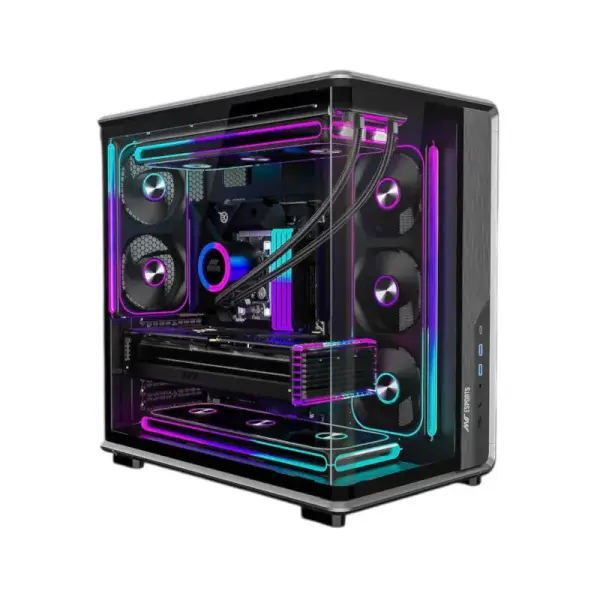 Ant Esports Crystal X8 ARC Gaming Cabinet Black (CRYSTAL-X8-ARC)