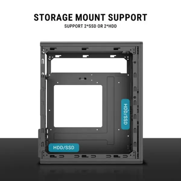 Ant Esports Si14 M-ATX Mini Tower Cabinet Black