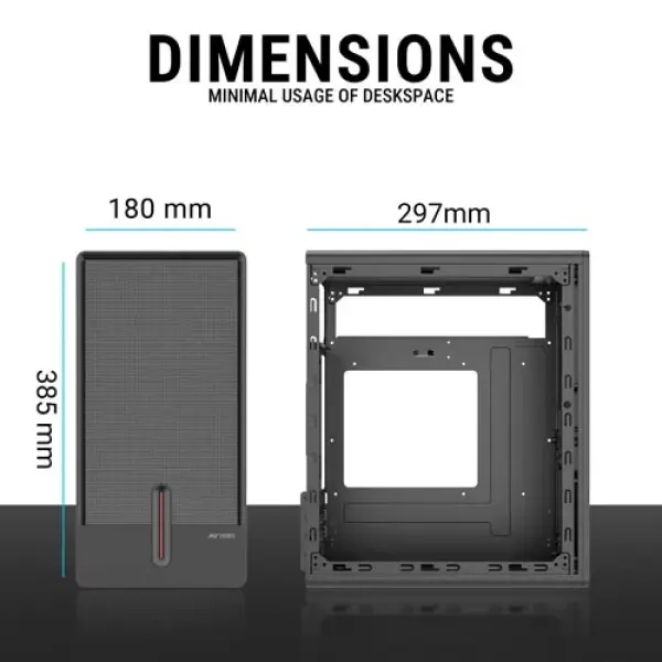 Ant Esports Si14 M-ATX Mini Tower Cabinet Black
