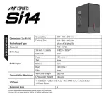 Ant Esports Si14 M-ATX Mini Tower Cabinet Black