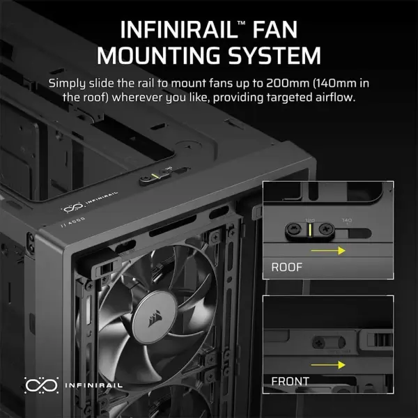 Corsair Frame 4000D Wood RS Module Mid Tower Cabinet Black/Walnut (CC-9011340-WW)