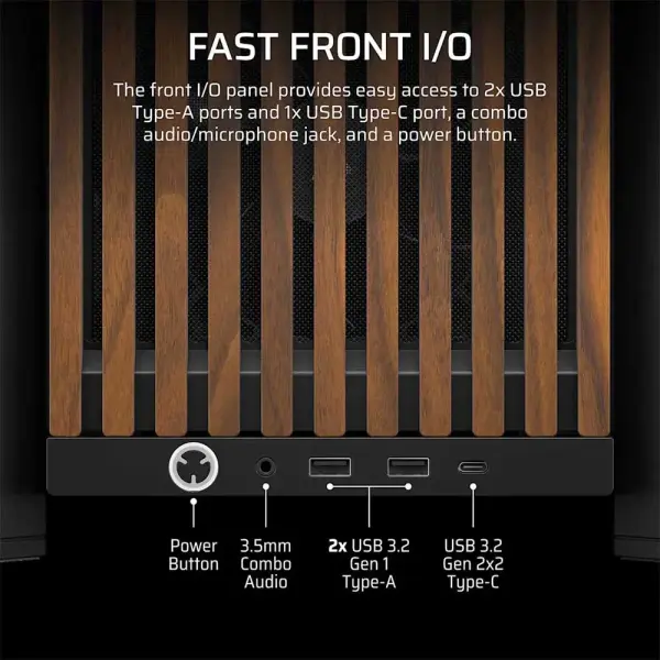 Corsair Frame 4000D Wood RS Module Mid Tower Cabinet Black/Walnut (CC-9011340-WW)