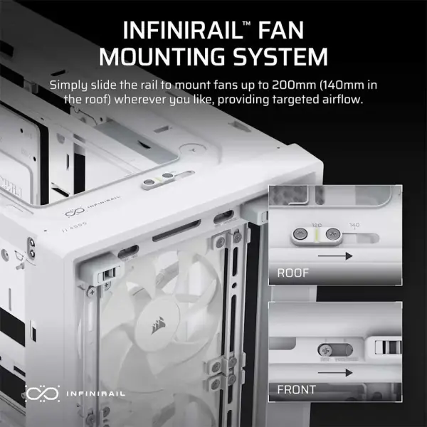 Corsair Frame 4000D Wood RS Module Mid Tower Cabinet White/Oak (CC-9011341-WW)