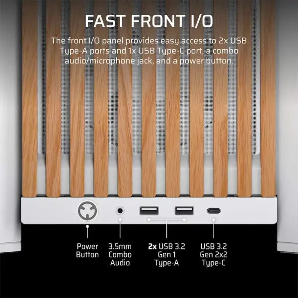Corsair Frame 4000D Wood RS Module Mid Tower Cabinet White/Oak (CC-9011341-WW)
