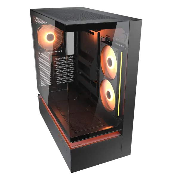Cougar CFV235 Glass Black Mid Tower Cabinet (CGR-2DA4B)