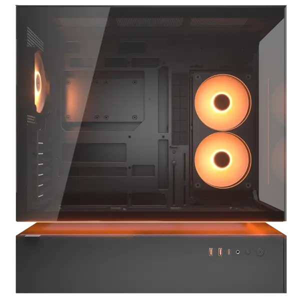 Cougar CFV235 Glass Black Mid Tower Cabinet (CGR-2DA4B)