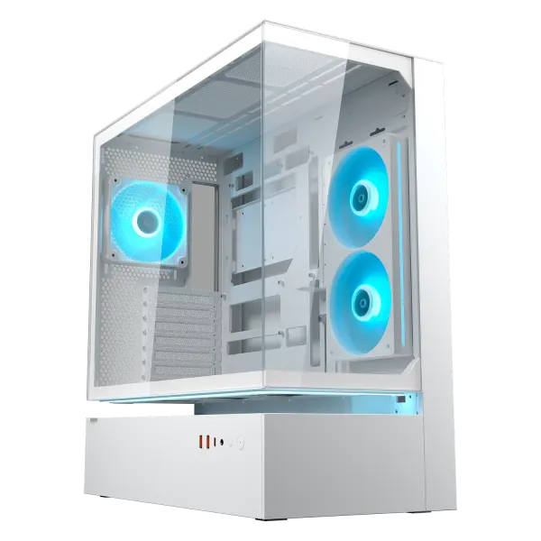 Cougar CFV235 Glass White Mid Tower Cabinet (CGR-2DA4W)