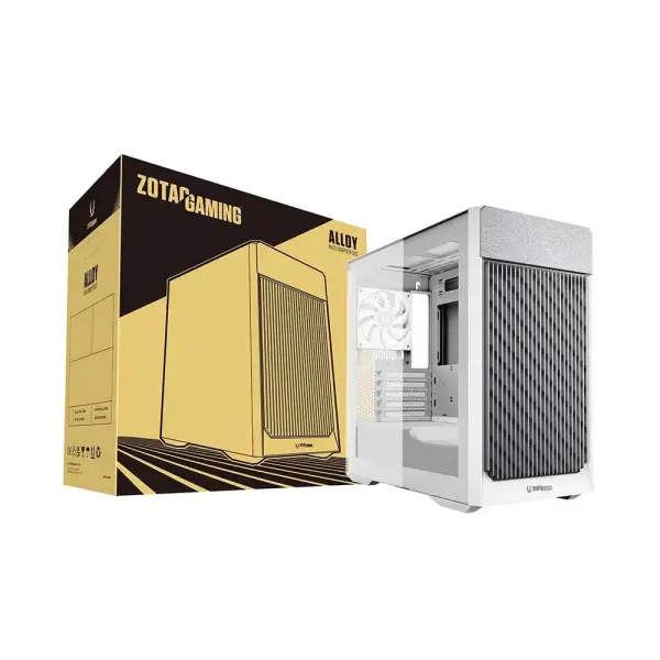 ZOTAC Gaming Alloy mATX Cabinet White (ZC-MAW3F-01)