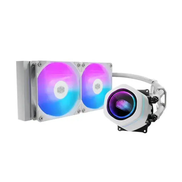 Cooler Master MasterLiquid Core Nex 240 ARGB Liquid CPU Cooler – White