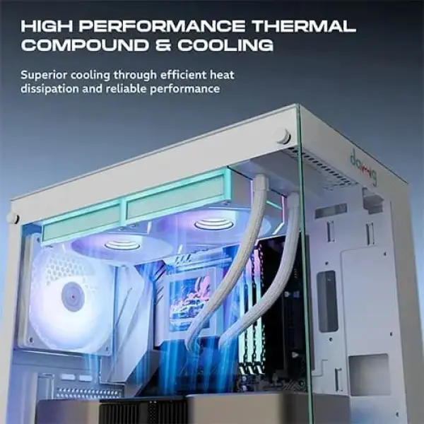 Dawg L240 AIO ARGB 240mm White CPU Liquid Cooler (L240AIO-WHITE)