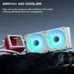 Dawg L240 AIO ARGB 240mm White CPU Liquid Cooler (L240AIO-WHITE)