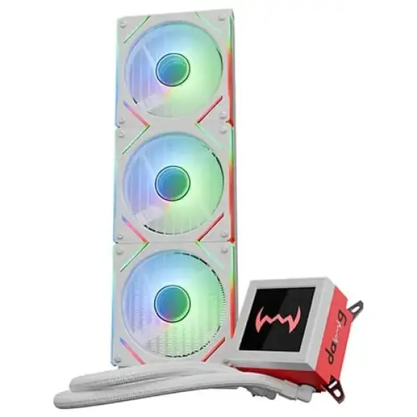 Dawg L360 AIO ARGB 360mm White CPU Liquid Cooler (L360AIO-WHITE)