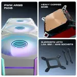 Dawg L360 AIO ARGB 360mm White CPU Liquid Cooler (L360AIO-WHITE)