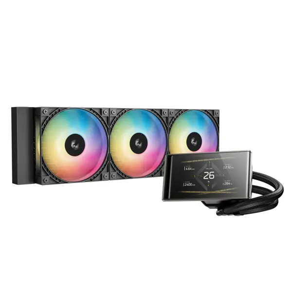Deepcool LT360 VISION 360mm ARGB CPU Liquid Cooler – Black
