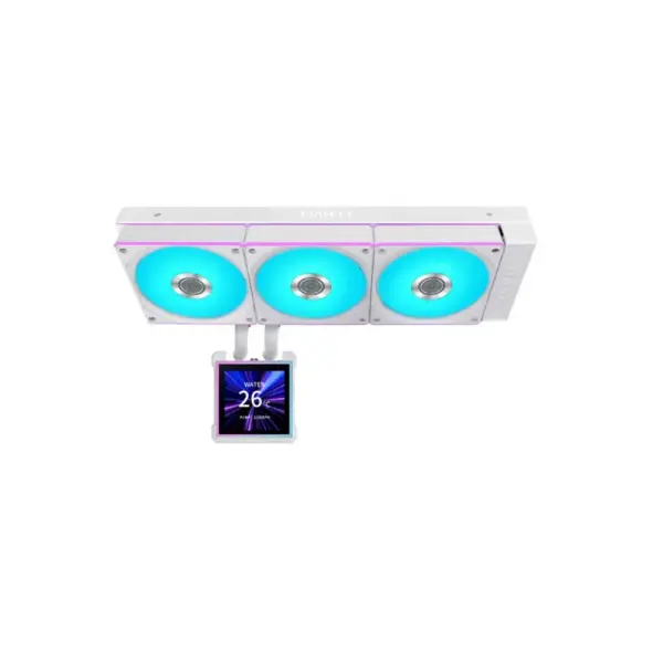 Lian Li HydroShift II LCD-S 360 CL 360mm AIO Liquid Cooler White (G89-GHS2LCDS36CW-IN)