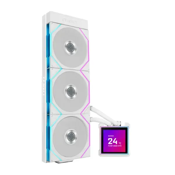 Lian Li HydroShift II LCD-S 360 TL 360mm Liquid Cooler White (G89-GHS2LCDS36TFW-IN)