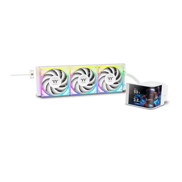 Thermaltake MAGCurve 360 Ultra ARGB Sync 360mm AIO Liquid Cooler Snow Edition (CL-W454-PL12SW-A)