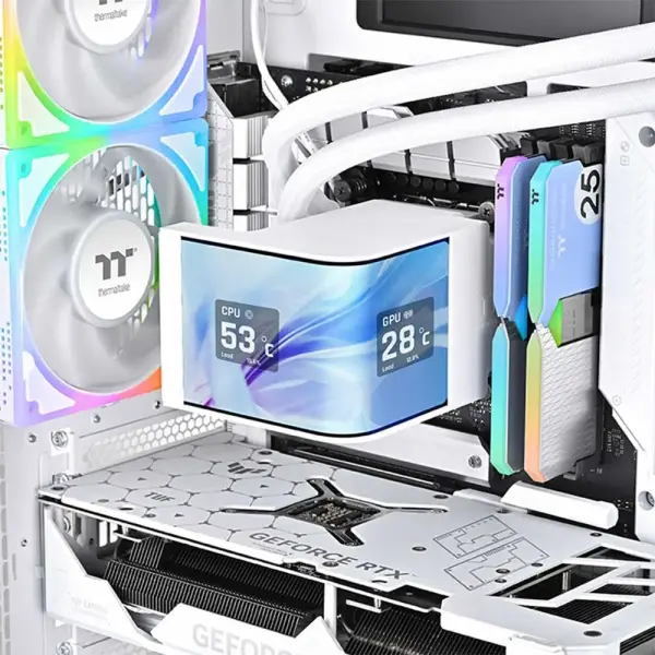 Thermaltake MAGCurve 360 Ultra ARGB Sync 360mm AIO Liquid Cooler Snow Edition (CL-W454-PL12SW-A)