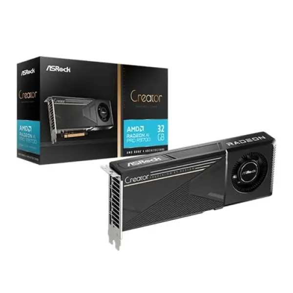 Asrock AMD Radeon AI PRO R9700 Creator 32GB Graphic Card (R9700 CT 32G)