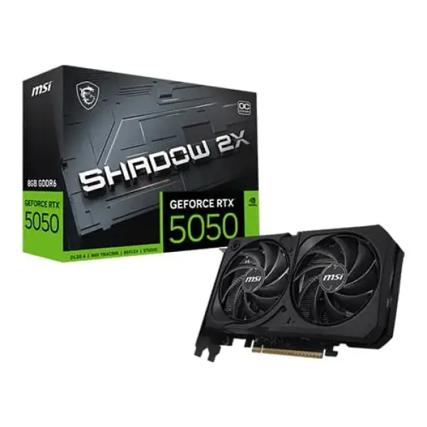 MSI RTX 5050 Shadow 2X OC 8GB GDDR6 Graphics Card (G5050-8S2C)