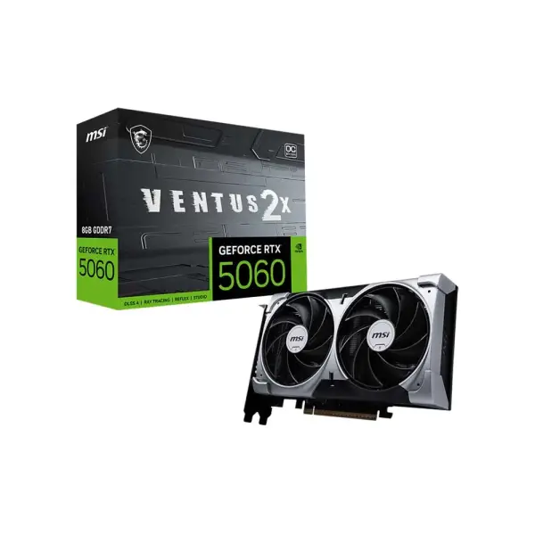 MSI RTX 5060 Ventus 2X OC 8GB GDDR7 Graphics Card (G5060-8V2C)