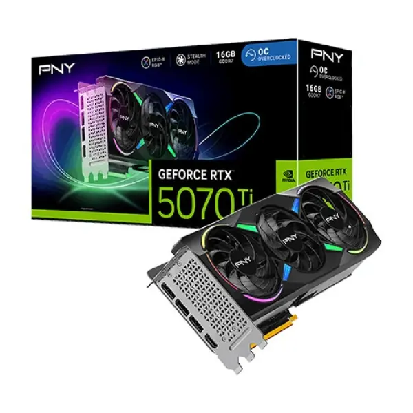 PNY RTX 5070 Ti ARGB OC 16GB GDDR7 Graphics Card