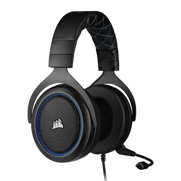 Corsair Hs50 Pro Stereo Over Ear Gaming Headset With Mic (Blue) (Ca-9011217-Ap)