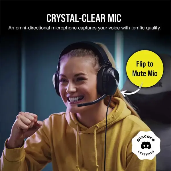 Corsair HS55 Stereo Wired Gaming Headset Carbon (CA-9011260-NA)