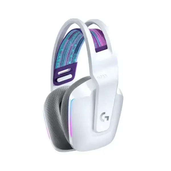 Logitech G733 Lightspeed RGB Wireless Gaming Headset (White) (981-000886)