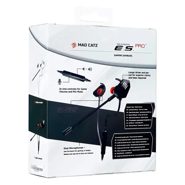 Mad Catz E.S. Pro + Gaming Ear Buds (Black) (Ae21Cdinbl000-0)