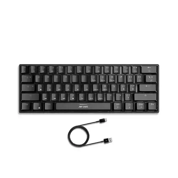 Ant Esports MK1300 Mini Mechanical Gaming Keyboard Outemu Red Switches (MK-1300-MINI-RED)