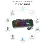 EVM EnClaw 9027 Gaming Keyboard and Mouse Combo (Black) (WDKM-612-BLACK-GREY)