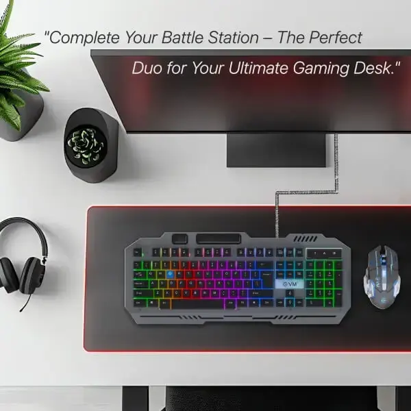 EVM EnClaw 9027 Gaming Keyboard and Mouse Combo (Black) (WDKM-612-BLACK-GREY)