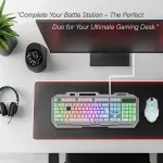 EVM EnClaw 9027 Gaming Keyboard and Mouse Combo (White) (WDKM-612-SILVER-WHITE)