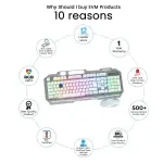 EVM EnClaw 9027 Gaming Keyboard and Mouse Combo (White) (WDKM-612-SILVER-WHITE)