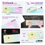 EVM EnHawk 7B23 Gaming Keyboard and Mouse Combo (White) (EVM-WDKM-315)