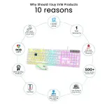 EVM EnHawk 7B23 Gaming Keyboard and Mouse Combo (White) (EVM-WDKM-315)