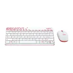 Logitech MK240 Wireless Mouse And Keyboard Combo (White-Red) (920-008201)