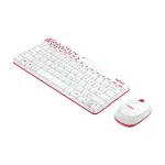 Logitech MK240 Wireless Mouse And Keyboard Combo (White-Red) (920-008201)