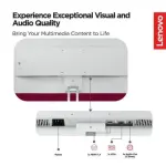 Lenovo L24i-4A 24 Inch FHD IPS Monitor White (67BCKAC6IN)