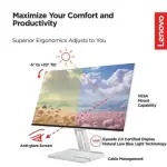 Lenovo L24i-4A 24 Inch FHD IPS Monitor White (67BCKAC6IN)