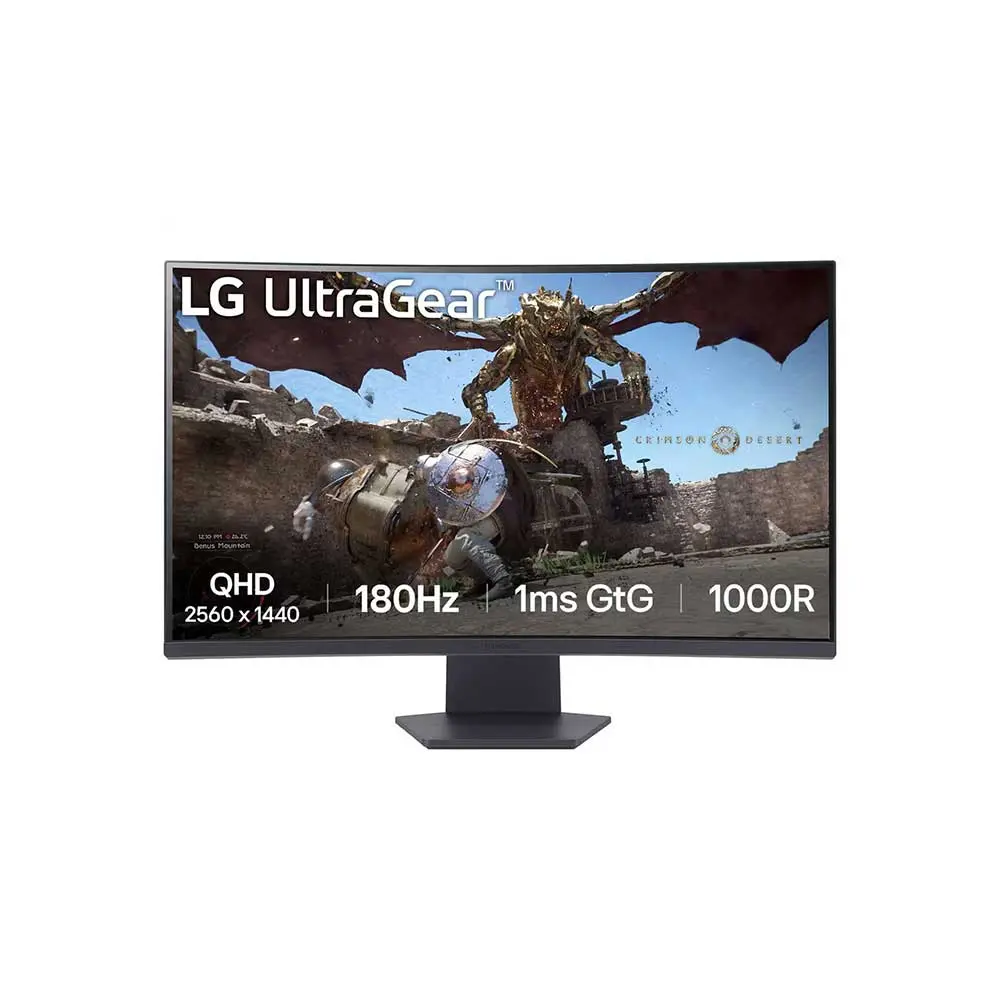 LG 32GS60QC-B Ultragear 32 Inch QHD HDR10 Curved Gaming Monitor (32GS60QC-B)