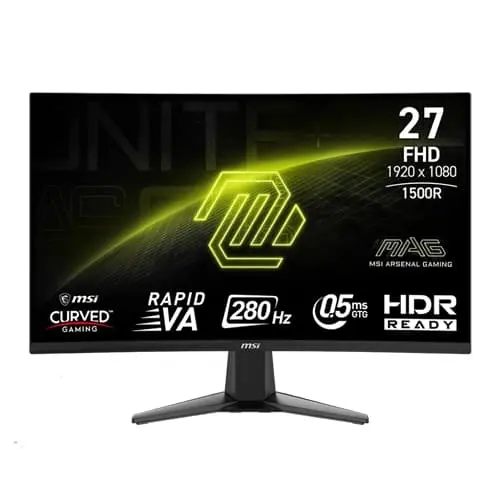 MSI MAG 276CXF 27 Inch VA FHD 280HZ Curved Gaming Monitor (MAG-276CXF)