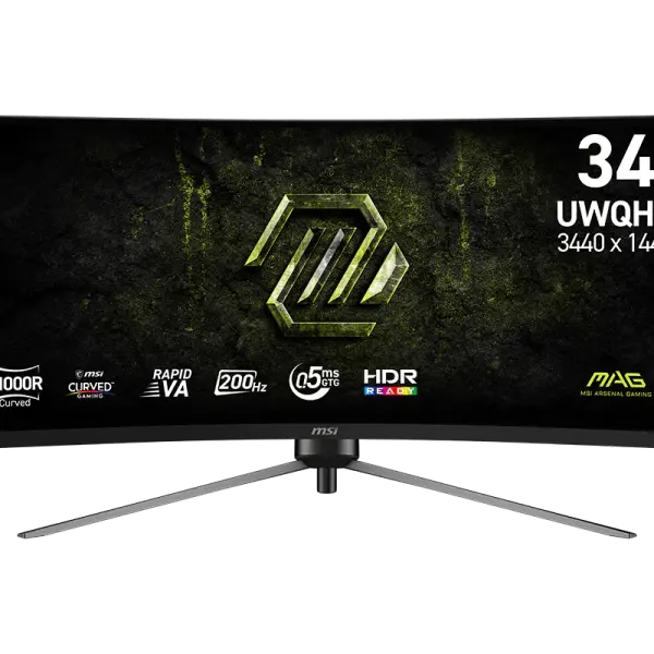 MSI MAG 345CQRF E20 34 Inch UWQHD 200Hz Curved Gaming Monitor