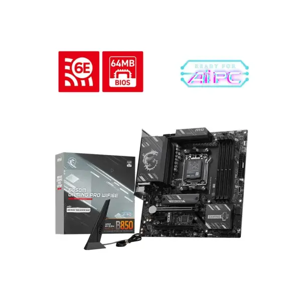 MSI B850M Gaming Pro WiFi6E AM5 Micro ATX Motherboard